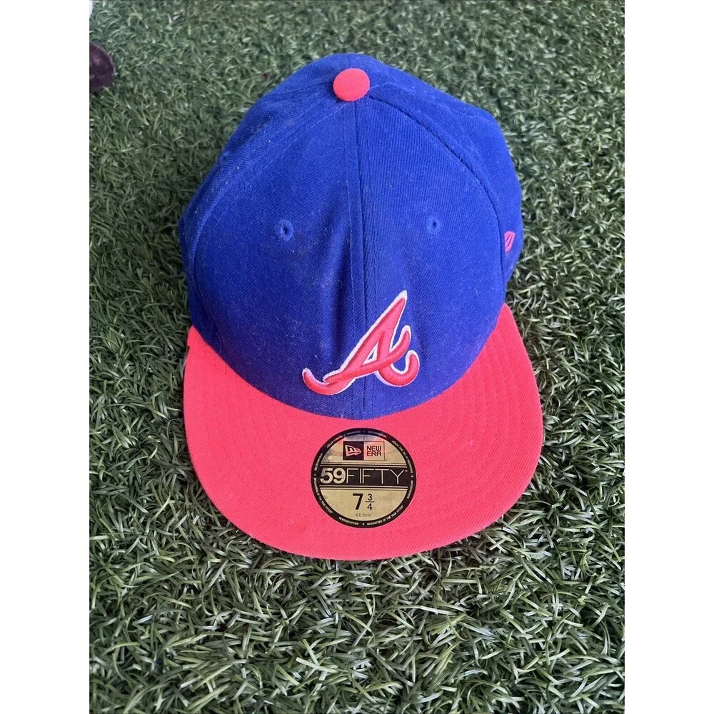 Atlanta Braves NewEra 59Fifty Snapback Cap Hat - Size 7 3/4 Vintage